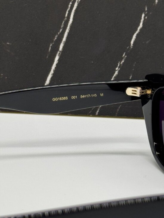 NEW GUCCI GG1638S 001 SUNGLASSES BLACK WOMEN EYEWEAR main image 6